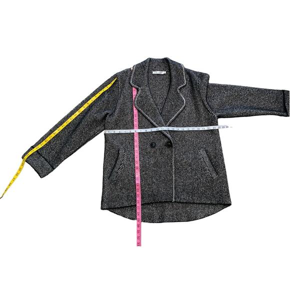 Contemporaine Par Simons Cocoon One Button Jacket Stretch Knit Double Breast Med - Picture 6 of 11